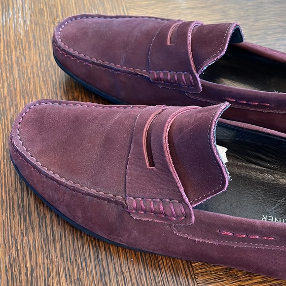 💕x2HP💕Donald J. Pliner Igor men’s burgundy suede loafers - Picture 5 of 12